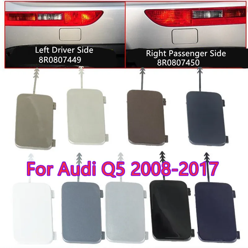 

For Audi Q5 2008-2017 Car Rear Bumper Tow Hook Cap Towing Eye Cover Trim Replace