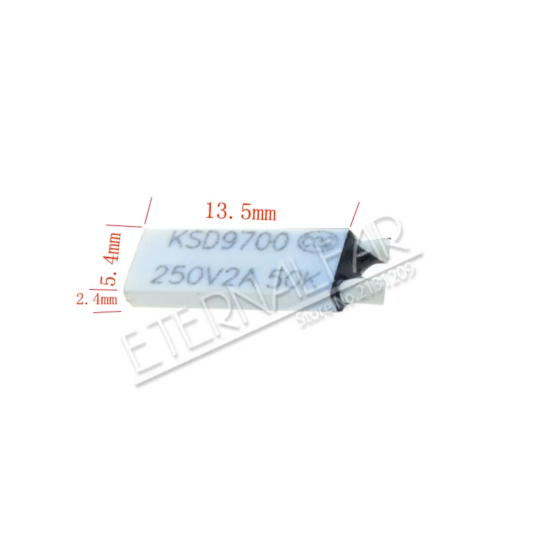 TB02 KSD9700 250V 2A Plastic Fuses Bimetal Disc small Temperature Switch NC NO Thermostat Thermal Protector 45C ~150C 75C Degree