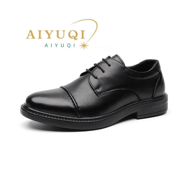 

AIYUQI Men Shoes British Style 2023 Autumn New Lace-up Male Dress Shoes Young Low-top Non-slip Men Work Shoes