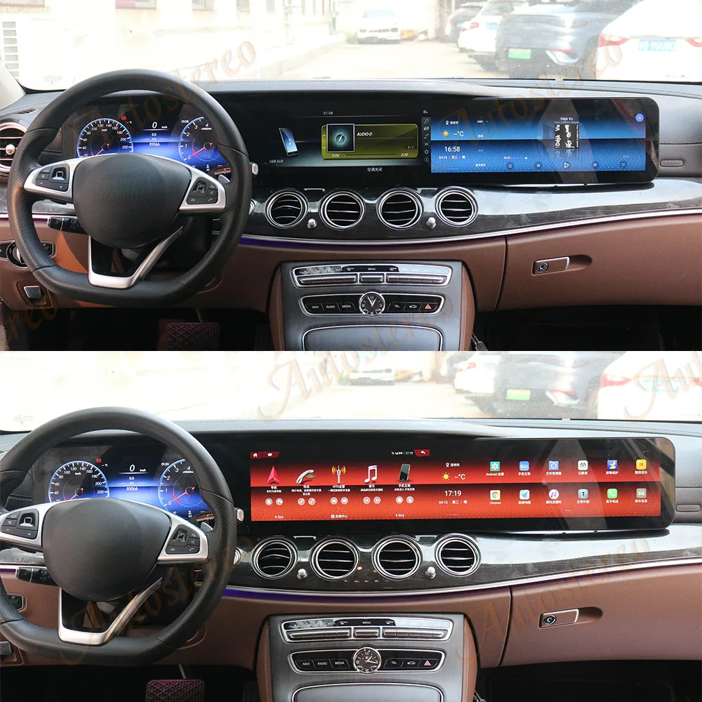 38.5 Inch Big Screen Carplay Car Android For Mercedes-Benz E Class W213 S213 AMG 2016-2020 Car GPS Navigation Multimedia Player