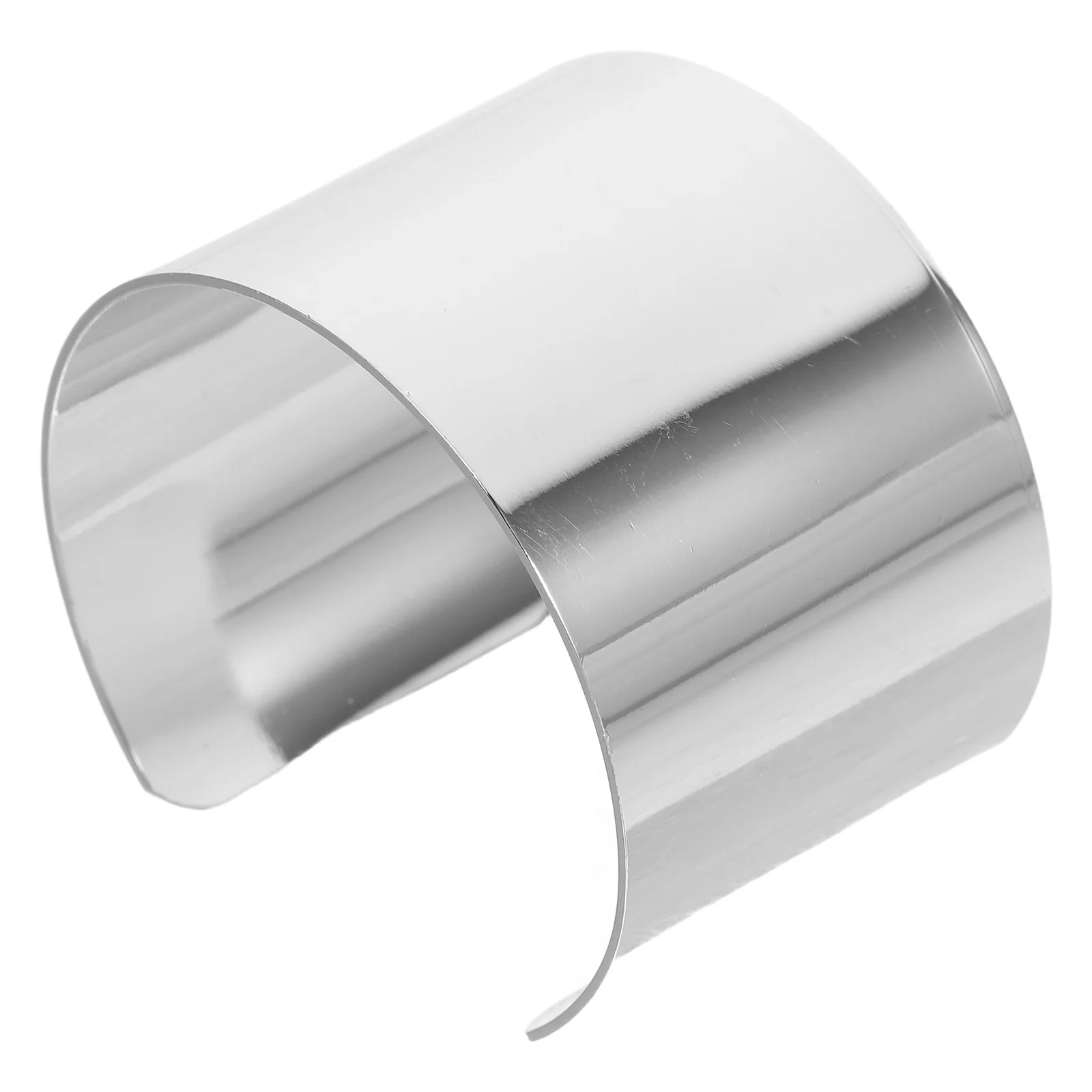 

Chic Stainless Steel Cuff Bracelet Adjustable Silver Bangle for Women Daily Party Shopping Fashion Jewelry Gift
