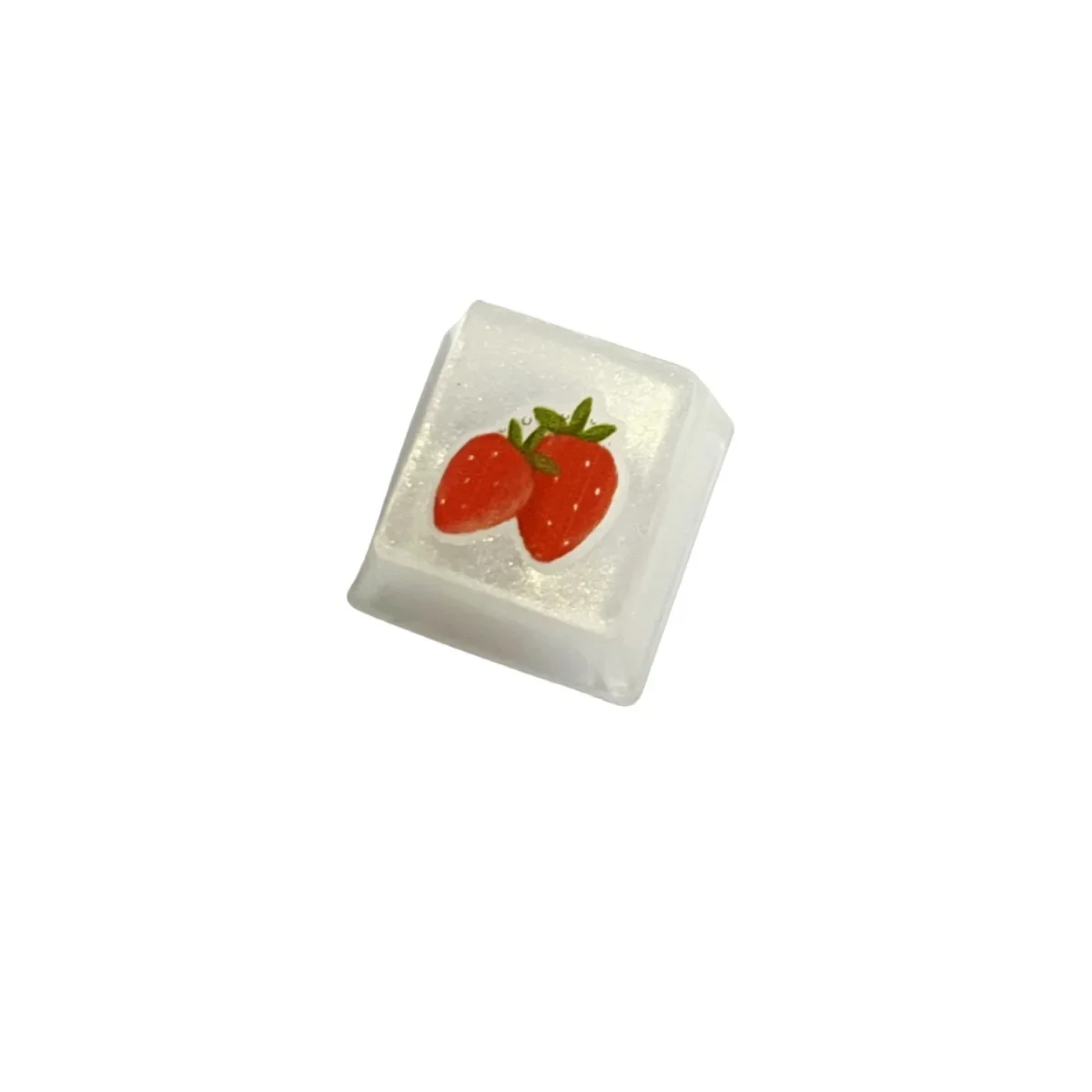 Resin Epoxy Transparent Strawberry Keycap Personalized Peach Cross Axis Mechanical Keyboard Keycap R4