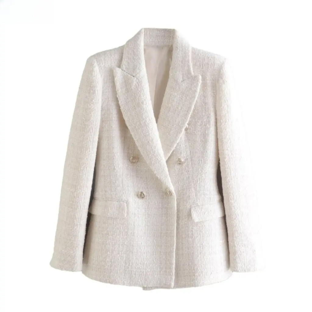 Giacca da abito con trama doppiopetto da donna Autunno Stile europeo americano all'ingrosso B48660
