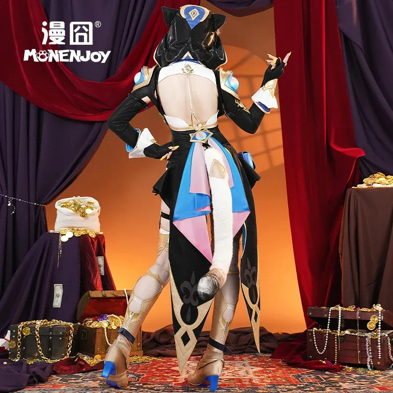 CyAnime Cipher Cosplay Honkai: Star Rail Costume Wig Game Cifera Hat Amphoreus Halloween Party Jumpsuit for Women Girls Carnival