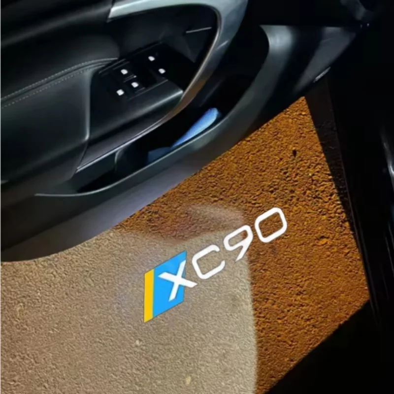Universal Wireless Led Emblem Lamp Car Door Light Luces Projector for Volvo XC90 2015-2018 2019 2020 2021 2022 2023 2024 2025-up