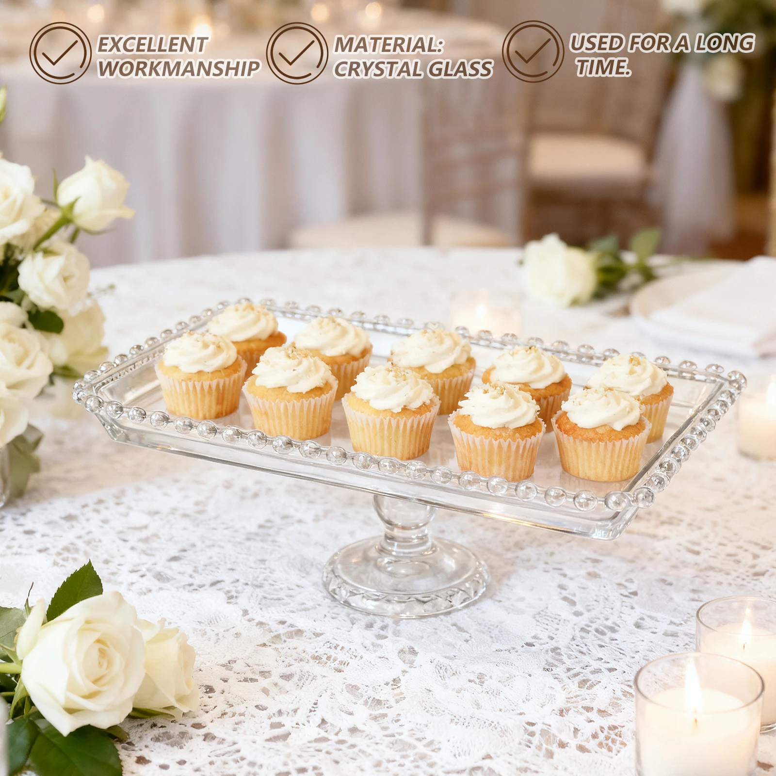 

1Pcs Modern Fruits Storage Plate Crystal Glass Snacks Serving Tray Environmental Friendly Multipurpose Fruits Tray