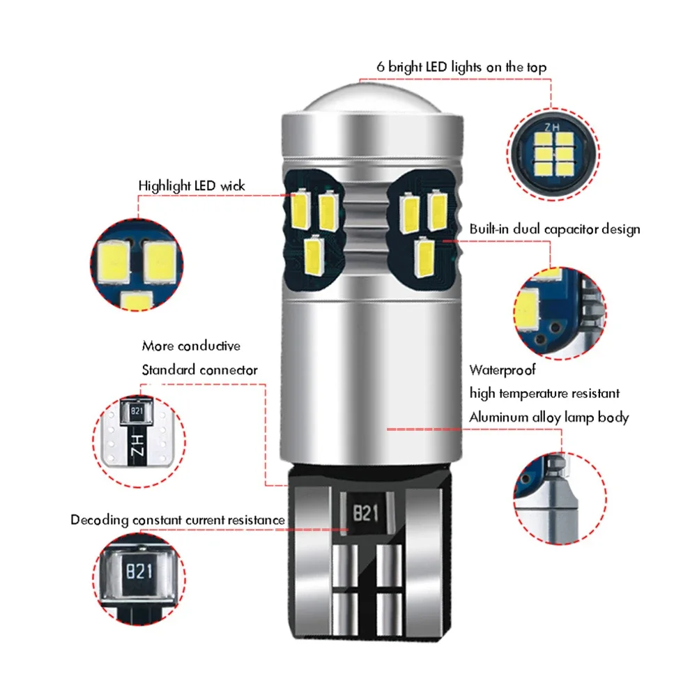 2pcs Clearance Light Parking Lamp Bulb W5W T10 194 2825 Canbus For Volvo C30 C70 S40 S60 S70 S80 V50 V70 XC70 XC60 XC90 LED