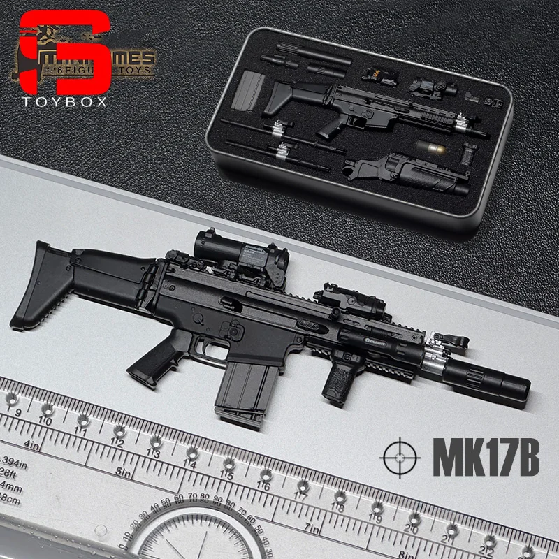 Mini Times Toys 1/6 MK16 MK17 MP7 Plastikowy Model Broni Akcesoria Sceniczne Zabawka dla 12-calowych Figuraków Żołnierzy i Lalek