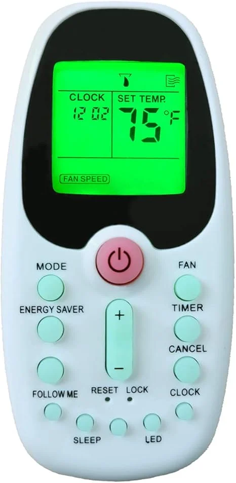 Remote Control for Danby DAC7006DE DAC7077EE DAC8006DE DAC8007EE DAC10007EE DAC9006DE 2335509358 R09/BGCE AC Air Conditioner
