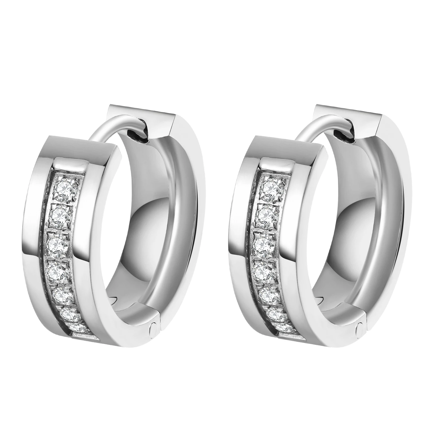 Stainless Steel Hoop Earrings for Women Men Minimalist Huggie Earrings Hypoallergenic Small Round Earrings