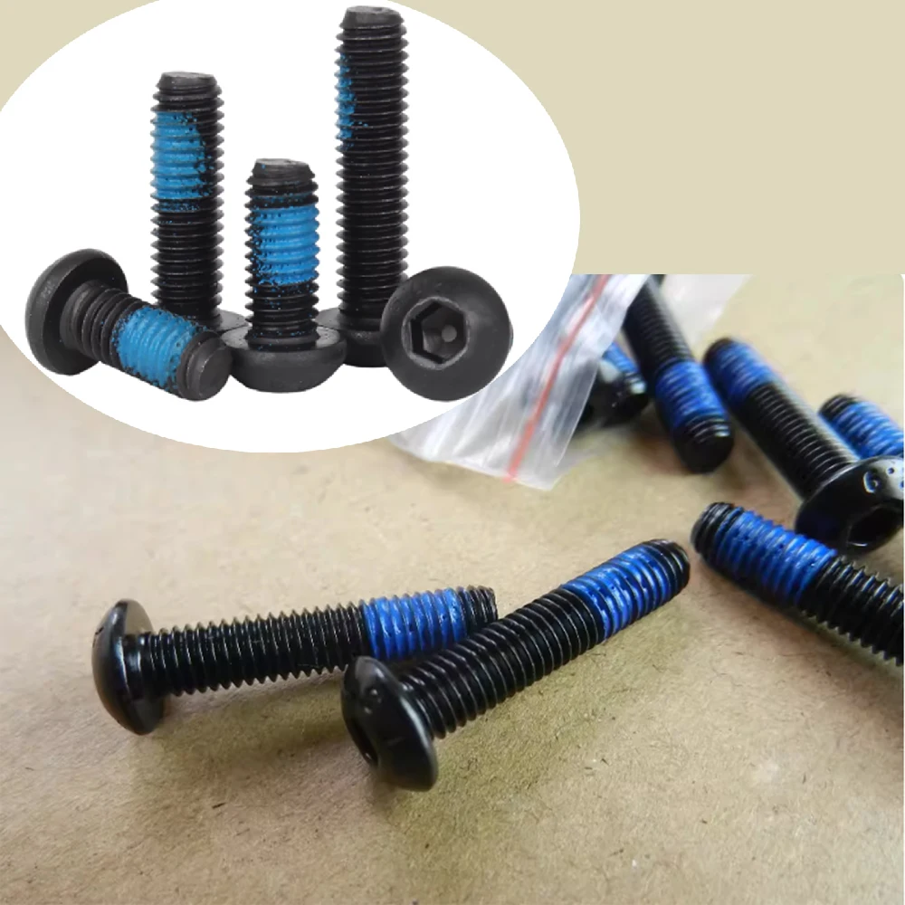 M2 Hexagon Socket With/Without Dispensing Screw 10.9 Grade Round Head With Adhesive Coating Anti-slip Screw Tooth length 4-16mm