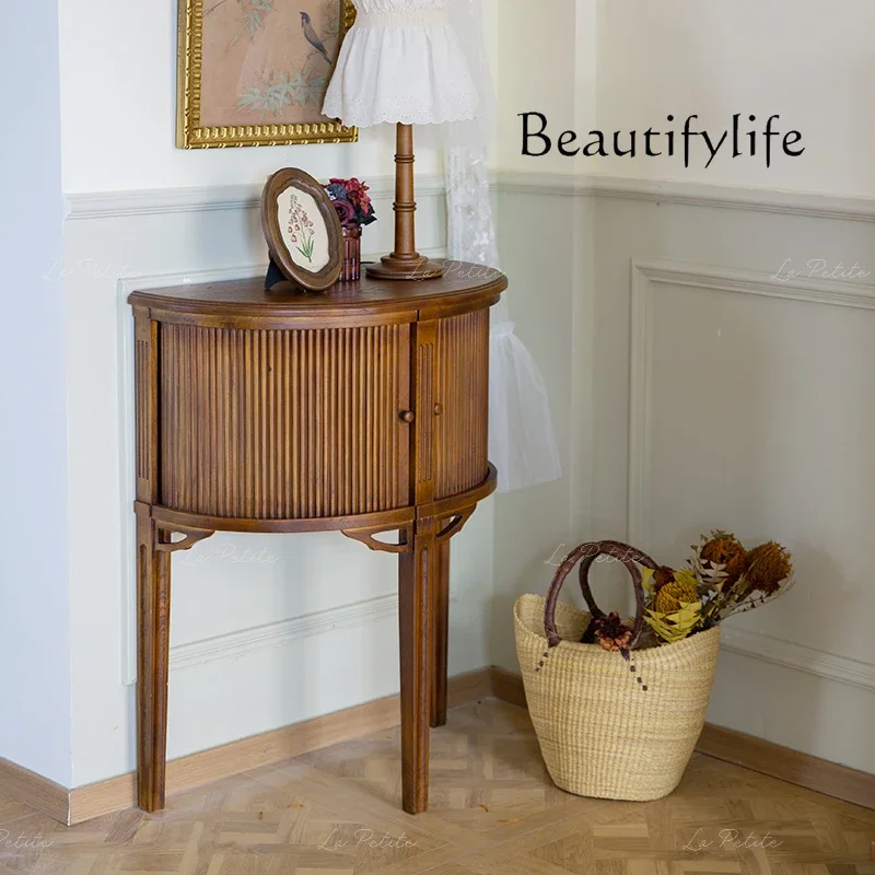 

living room Bedroom display rack Floor side few medieval side cabinet Retro entrance cabinet Home storage cabinet Home