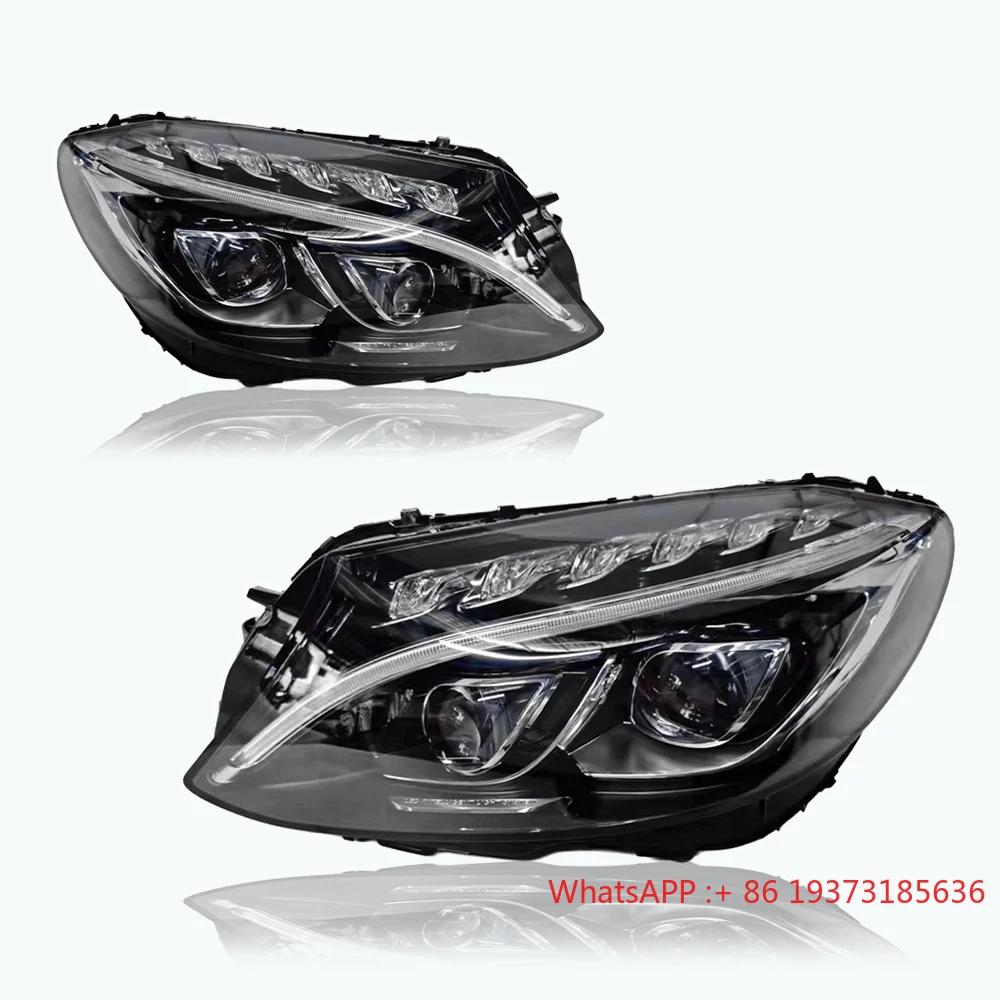 High Configuration LED Headlights for Mercedes-Benz C-Class W205 6000k White Color Temperature Compatible With C205 Model