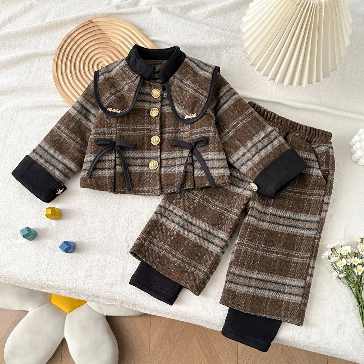 456  2PCS SETS Lovely Fall Winter Style kids' Sets And Outfits For Sweet Girls Clothes Baby Girl Clothes Top + Casual Bottoms
