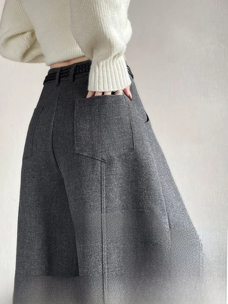 

Ay повседневные широкие брюки женские Thiened Fce прямые брюки с высокой талией на пуговицах для поездок на работу Sle чистый цвет