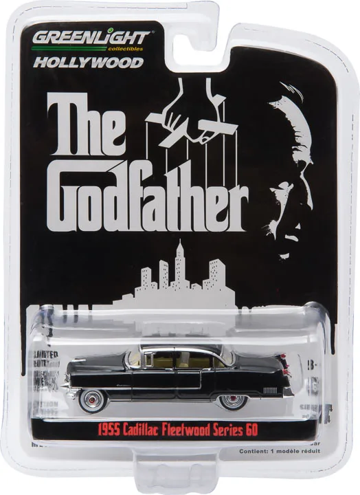 

Greenlight 1:64 Голливуд 1955 года Cadillac Fleetwood серии 60, литой под давлением металл, быстрая и забавная коллекционная детская игрушка на день рождения, подарки