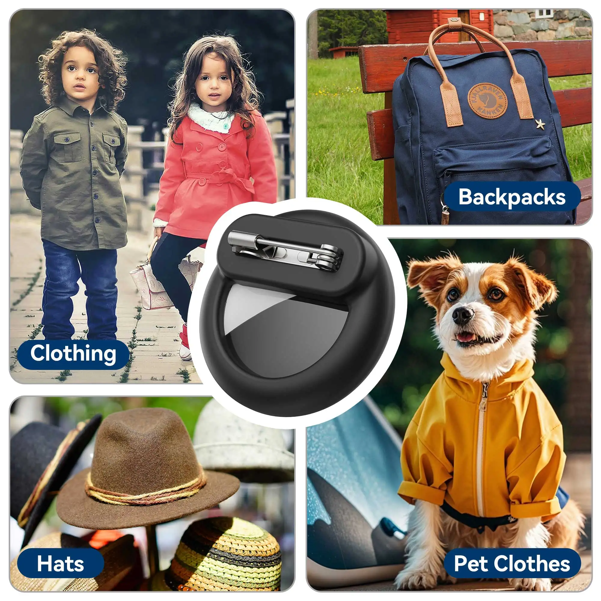 Für Apple Airtag Kinder halter unsichtbare Pin versteckte Airtags Fall GPS Tracker Abdeckung für Kinder, Kinder, ältere Menschen, Gepäck, Kleidung