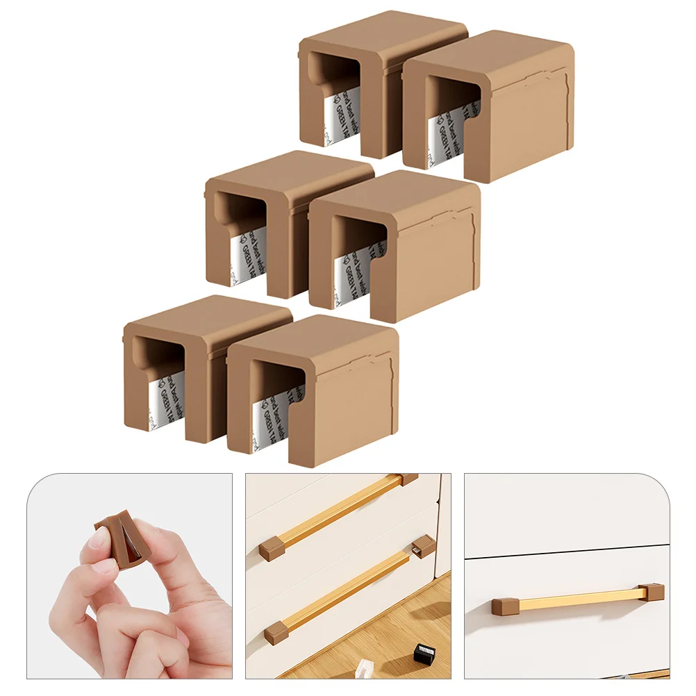 

6pcs Handle Corner Protector Baby Proof Corner Protectors For Furniture Drawer Cabinet Edge Bumpers Soft Silicone L-Shaped Pull