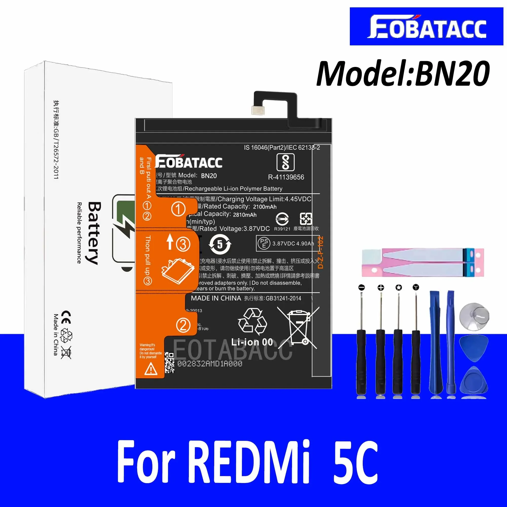 

EOTABACC 100% Новый оригинальный аккумулятор BN20 для XIAOMI 5C аккумулятор + Инструменты