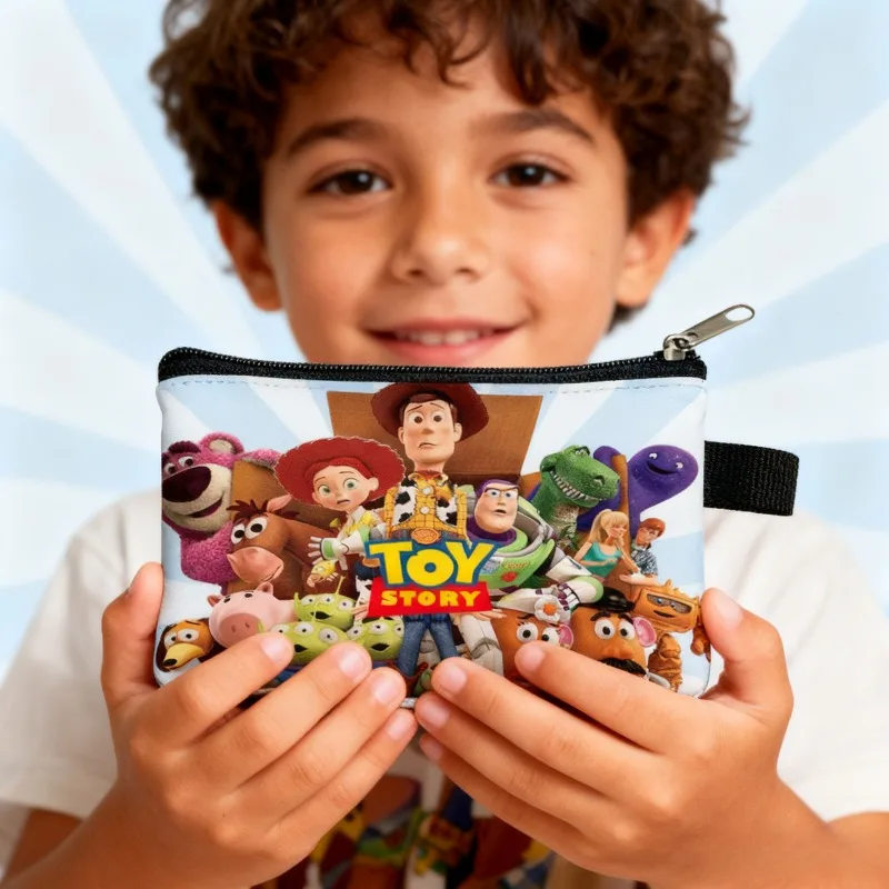 

Hot Disney Anime Toy Story Series Cartoon Coin Purse Cute Lightweight Mini Storage Bag Boys and Girls Birthday Gifts