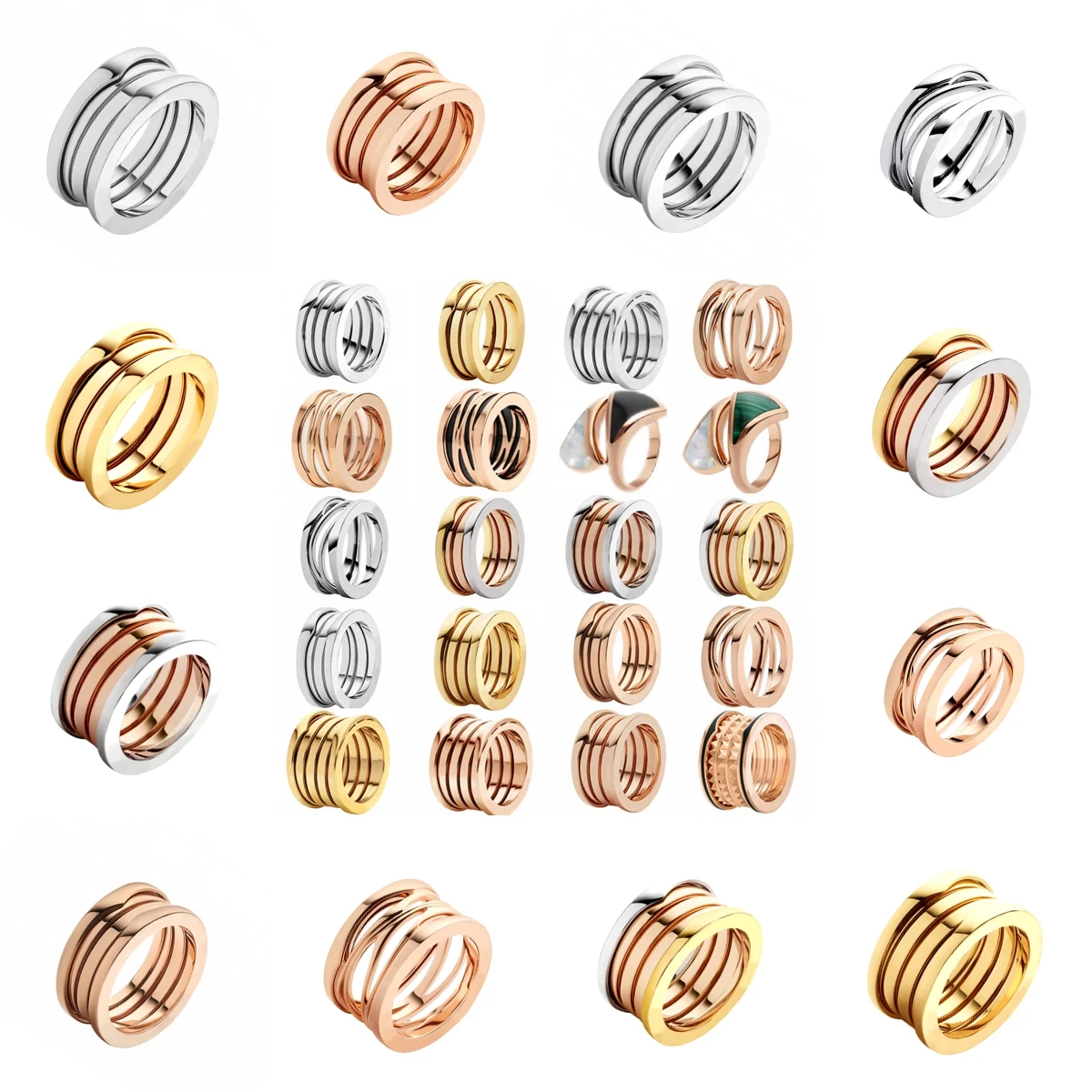 Hot Sale High Quality Jewelry Exquisite Multi Coil Spring Ring Multi Color Optional Women Jewelry Gift Free Shipping