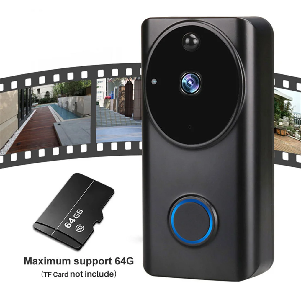 Visual Doorbell WiFi Wireless Smart Door Bell Phone Remote Video Home Alarm Door Chime, Bell