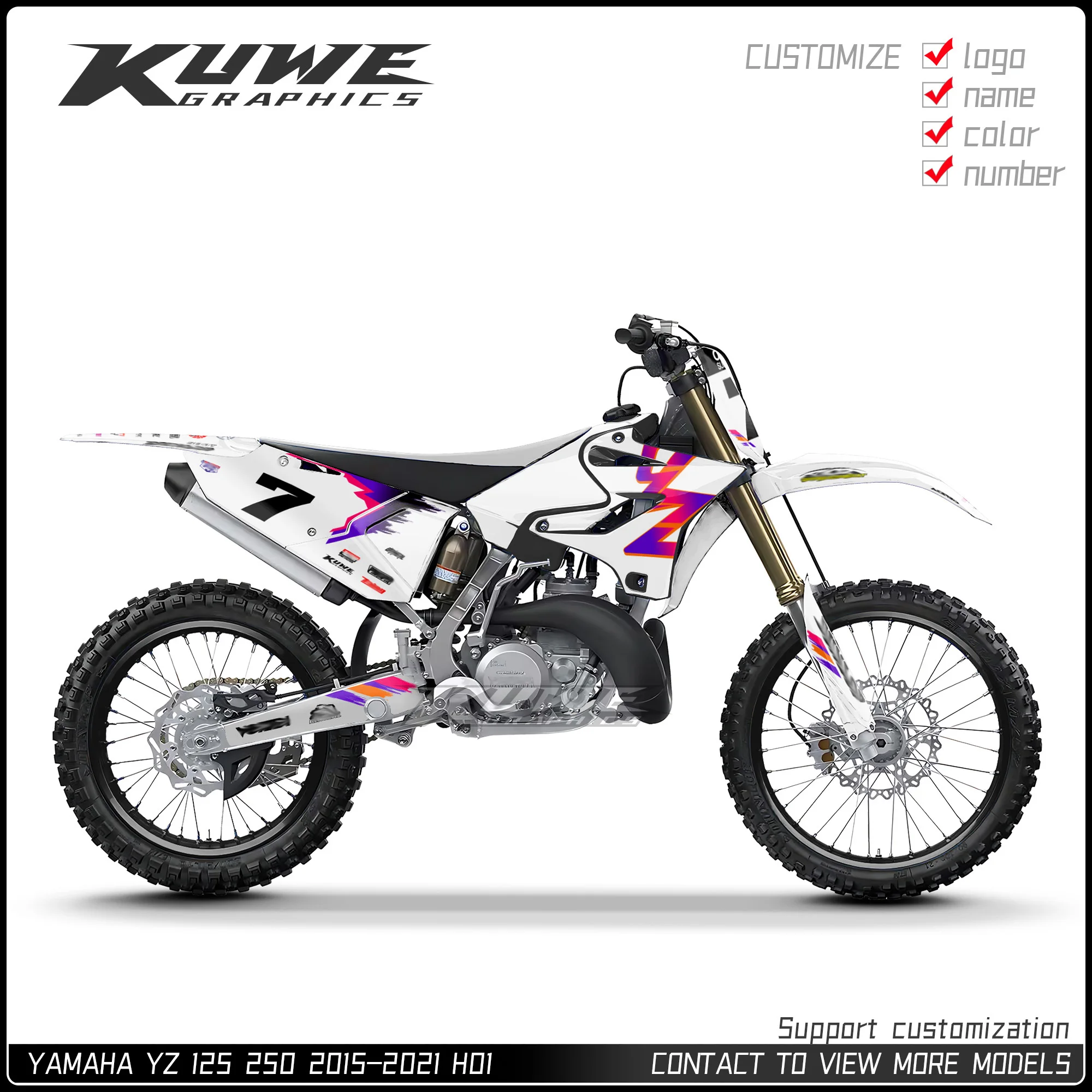 

Suitable for Yamaha Yz 125 250 2015 2016 2017 2018 2019 2020 2021 Graphics Kit Decals Kit Sticker