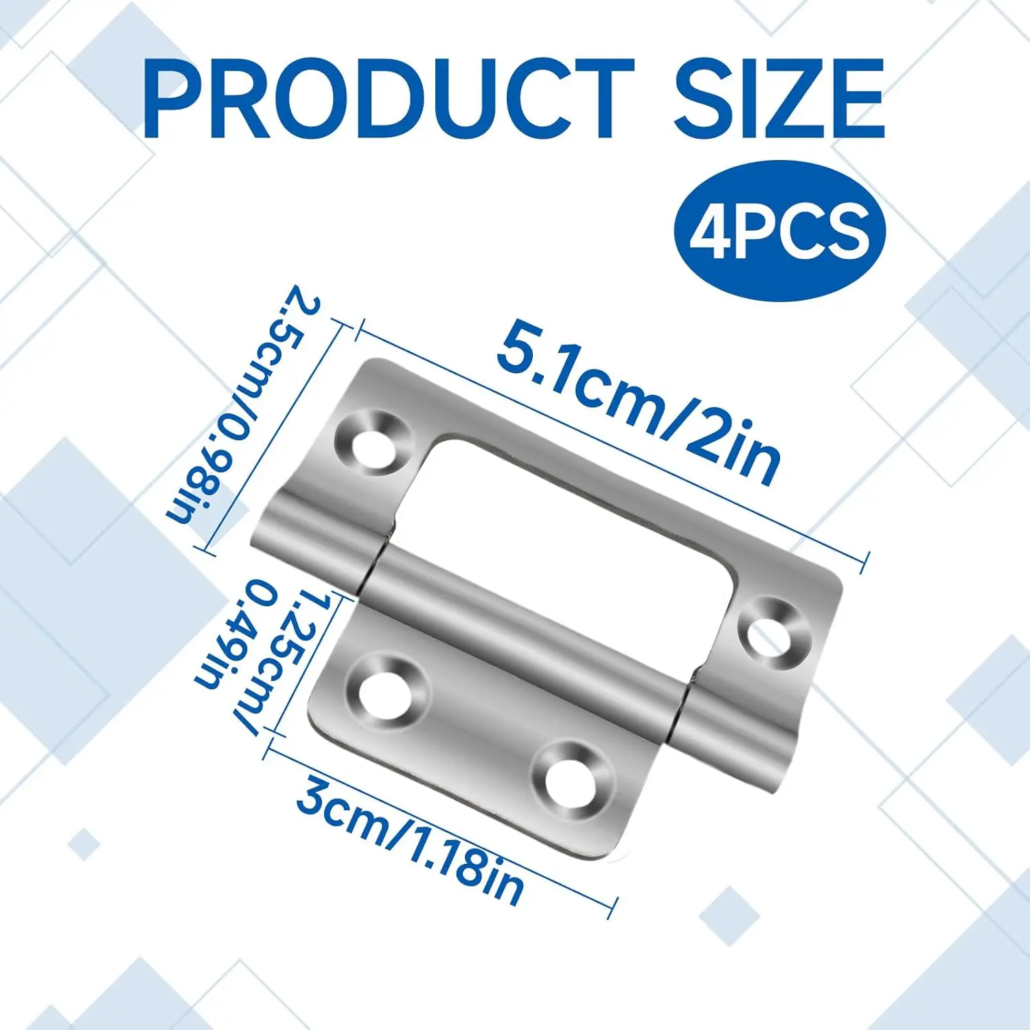 

4pcs Cabinet Door Hinge Furniture Hinges Strong Load-Bearing Wear-Resistant Rust-Proof Furniture Iron Hardware Connectors