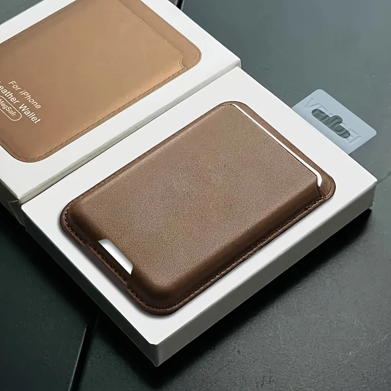 Luxuriöser PU-Magnetkartenhalter für iPhone 17, 16, 15, 14, 13, 12 Pro Max, Handyhülle, magnetischer Kartensteckplatz, Brieftasche, Handyhülle, praktische Abdeckung
