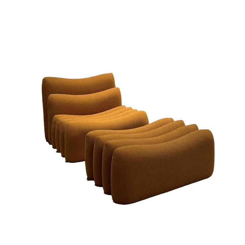 

Wabi sabi piano keys single sofa designer fabric French leisure living room creative minimalist medieval lazy sofa