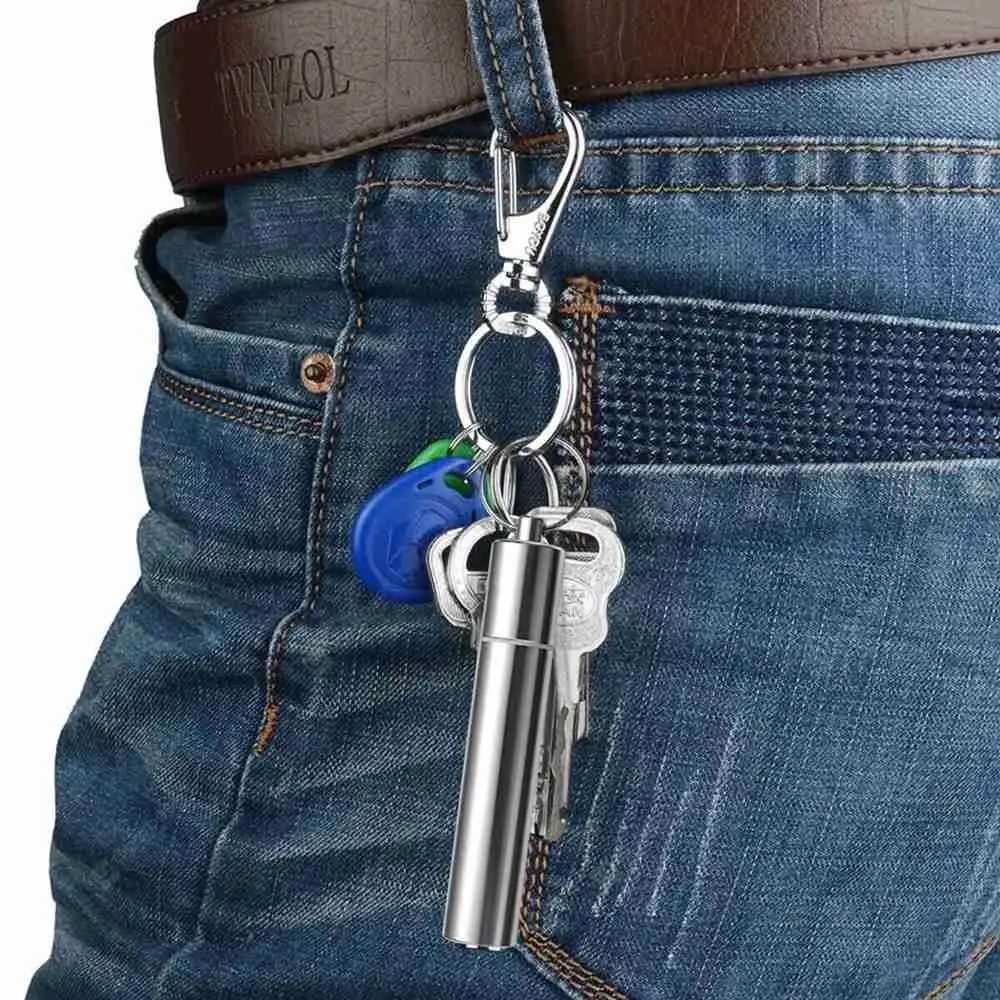 

Storage Box Tooth Flosser Seal Storage Box Toothpick Pocket Set Keychain Holder Stainless Steel Toothpick Set Tooth Pick