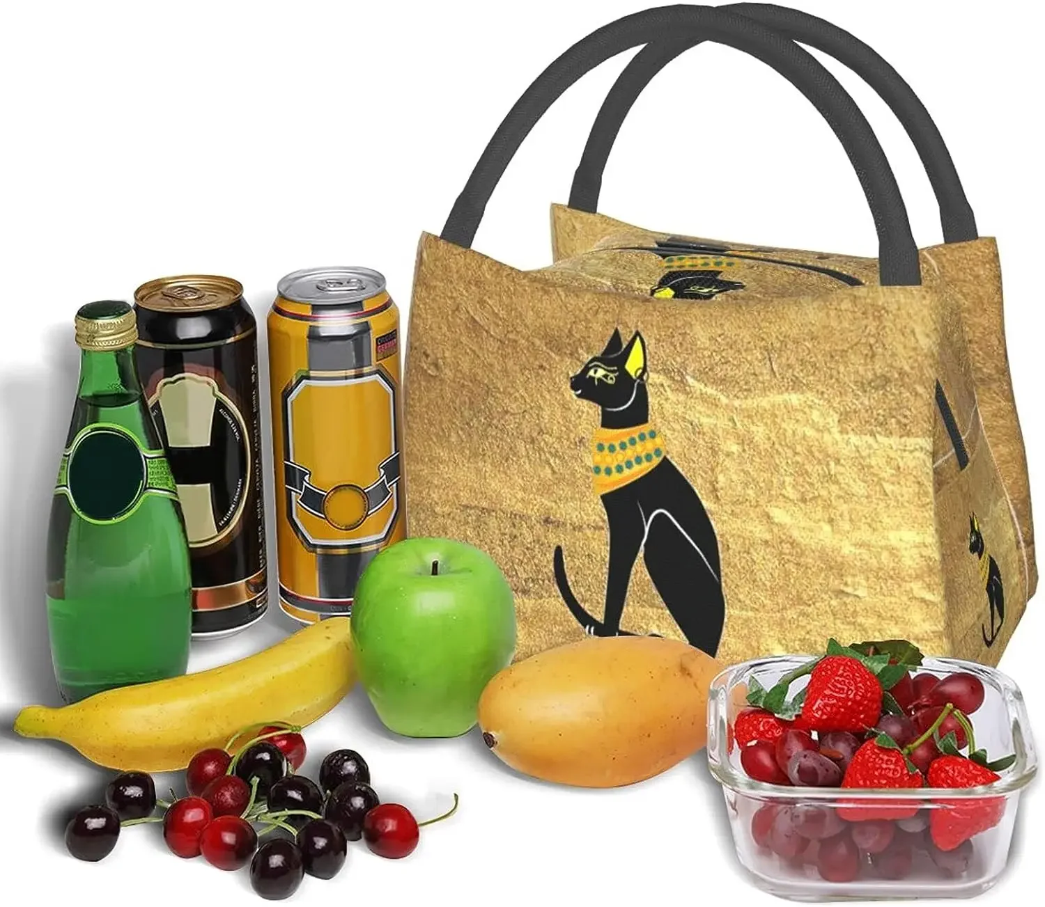 Ancient Egyptian Lunch Box Picnic Bags Egypt Tote Insulated Portable Egyptian Decor Container Meal Bag for Men Women Picnic Work