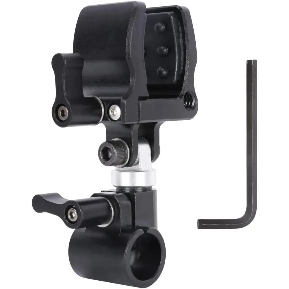 

Держатель для микрофона или крепление для стержня 15 мм, регулируемый зажим 18,5–35 мм для микрофона/фонарика, поглощение ударов и шумов