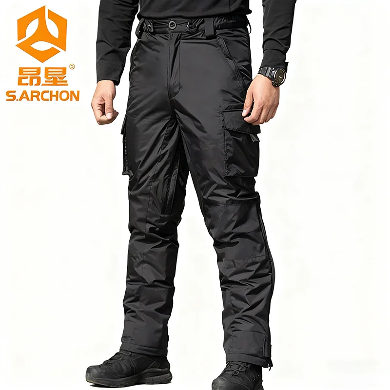 

Outdoor Winter Tactical Warmth Cotton Pants Thicken Men's Pants Skiing Hiking Windproof Water Repllent Sports Trousers