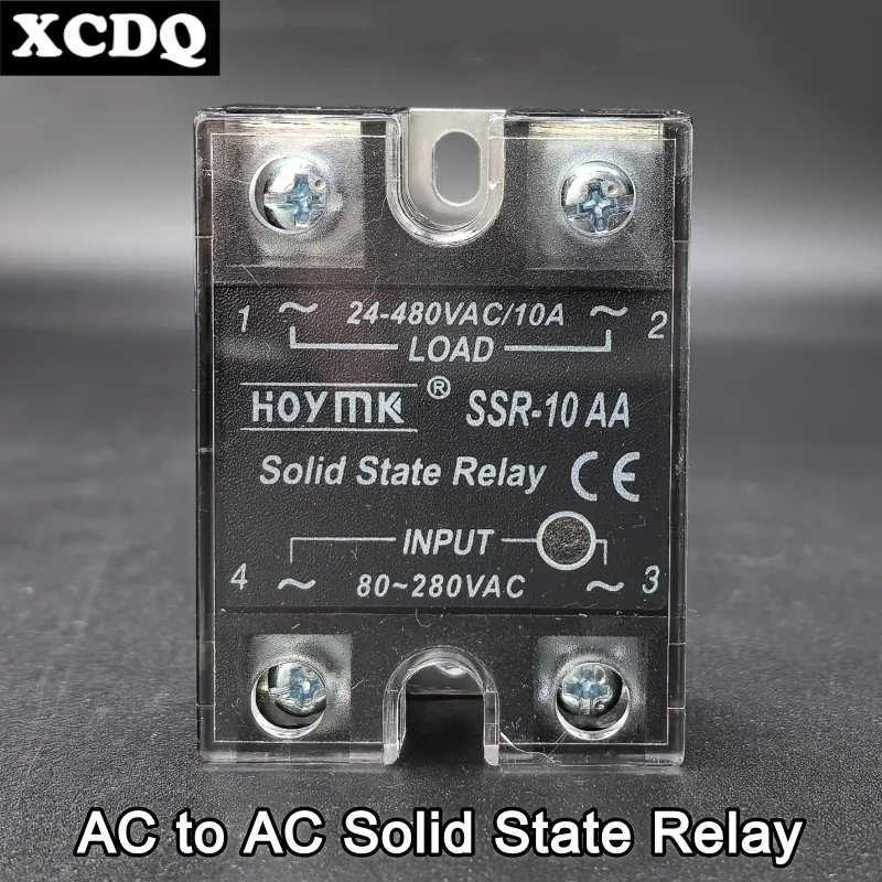 AC Control AC Solid State Relays Single Phase SSR 80-280VAC Input 24-480VAC Load Large Current Voltage Transformer 110V 220V