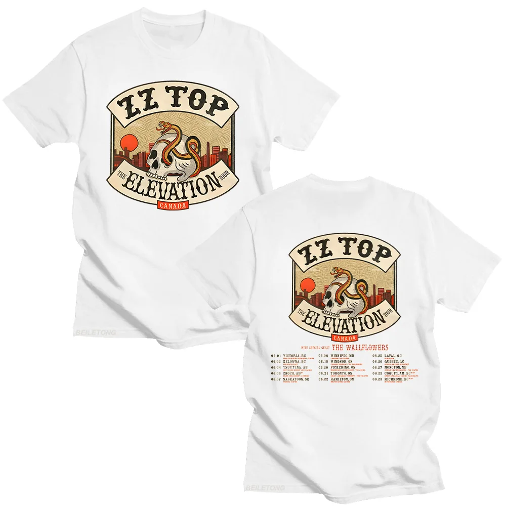 ZZ توب الارتفاع توبور 2025 بلايز الرجال للجنسين روك موضة تي شيرت عالية الجودة القطن تصميم جديد تيز الملابس رداء علوي غير رسمي