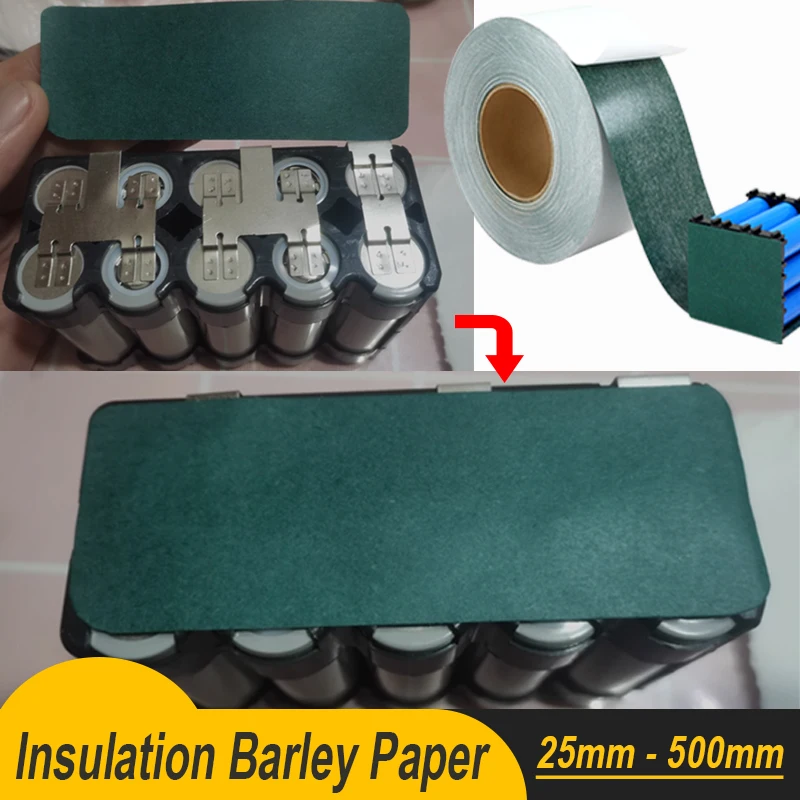 Insulation Barley Paper with Adhesive Glue Width 25 ~ 500mm Li-ion Battery Pack, Cell Electrode Insulated Pads