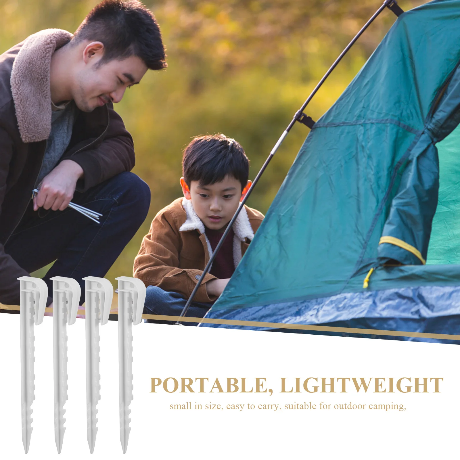 

20 Pcs Tent Ground Tarp Outdoor Sky and Earth Nails Canopies Stake Camping Accessories Tents Stakes