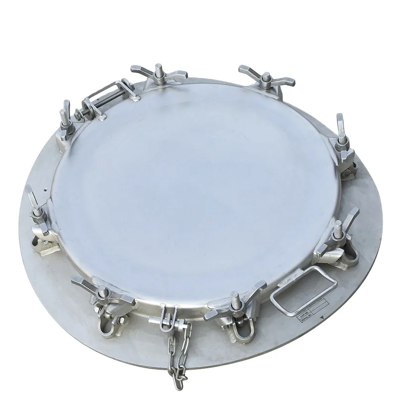 20-inch 304/316L Stainless Steel Tank Manhole Cover/Inspection Chamber Cover For Chemical Liquid Tank Truck