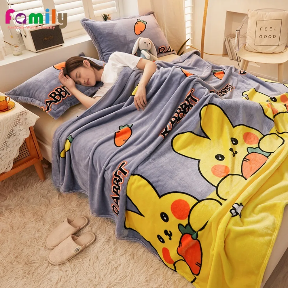 

Cartoon Blanket Quilted Mattress Protcetor Breathable Plain Color Bed Cover Bedspread Home Decor 150x200cm 1Pc(No Pillowcase)