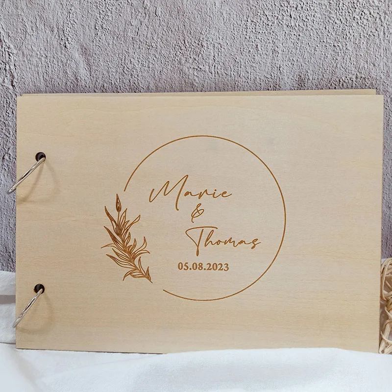 Personalized Wedding Guestbook Wooden Guest Book Wedding Album Communion Details For Guests Wedding Supplies Bride To Be