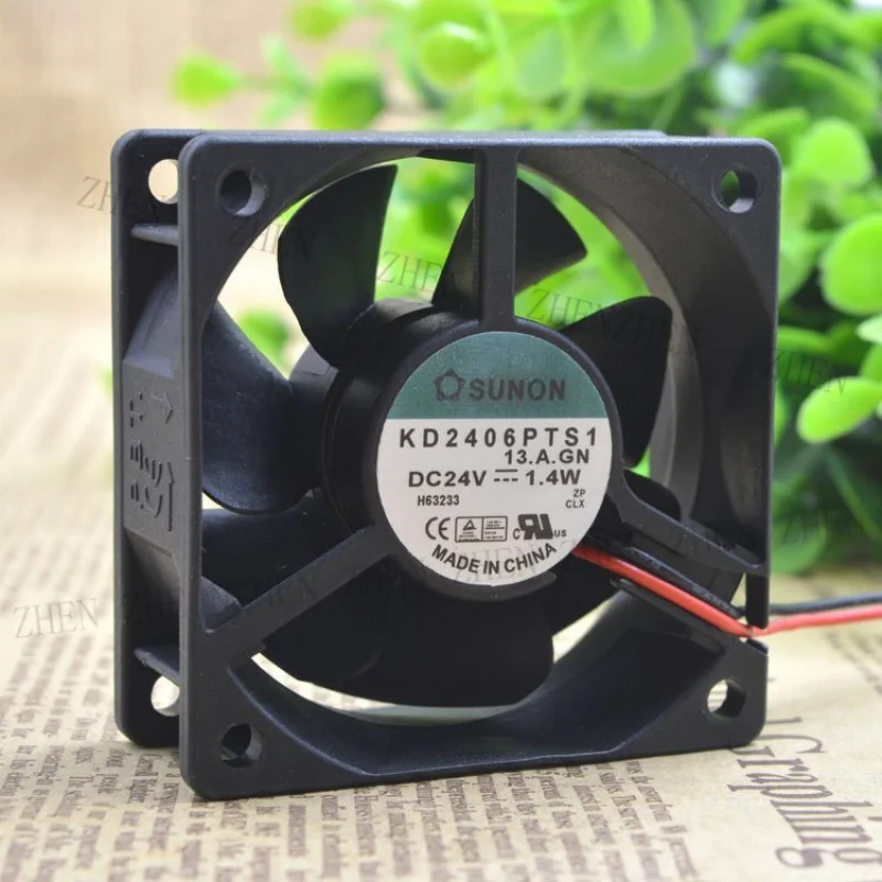 S 1PC for SUNON KD2406PTS1 DC24V 2.6W 6CM 6025 60mm Inverter Cooling Fan 2pin