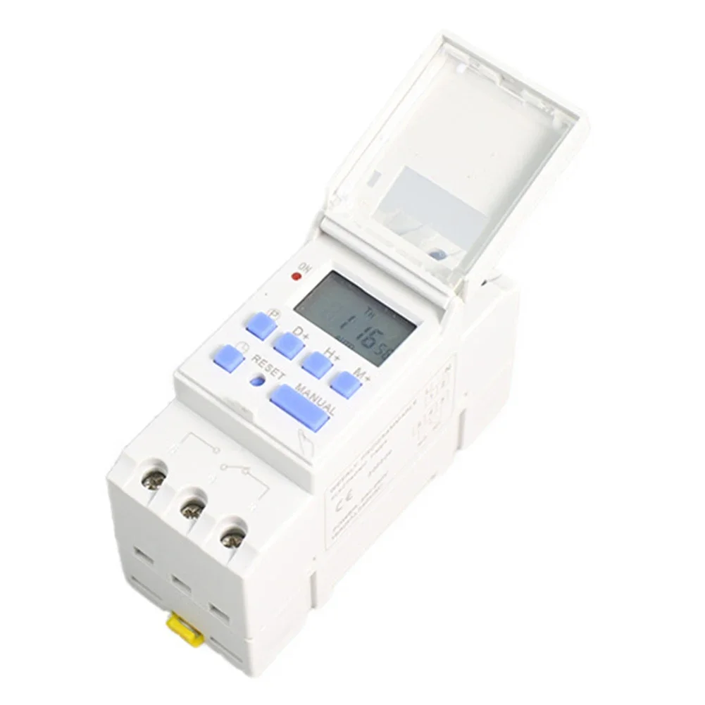 

1pc Time Relay Switch For DIN Programmable Rail Timer AC 110V 16A Digital LCD 100x70x40 Mm 24V Time Relay Switch Power Tools