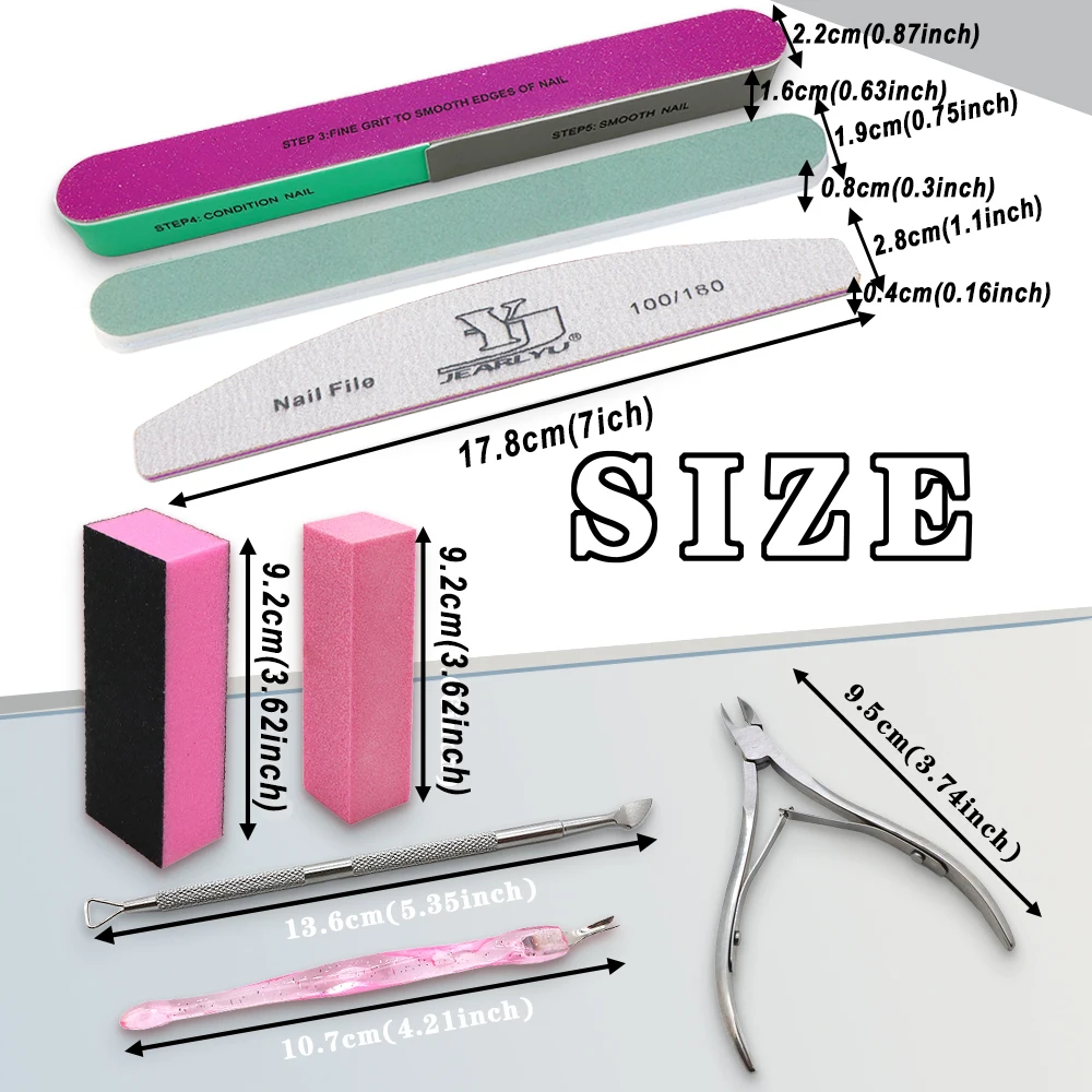 10Pcs Manicure Set Manicure Set Professional Nail Clipper Kit Nail Filing Shaping 2pcs Block Polishing  Dead Skin Scissors