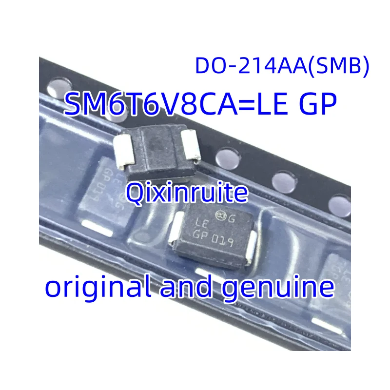 Qixinruite New genuine SM6T6V8CA SMB (DO-214AA) bidirectional polarity electrostatic and surge protection (TVS/ESD)