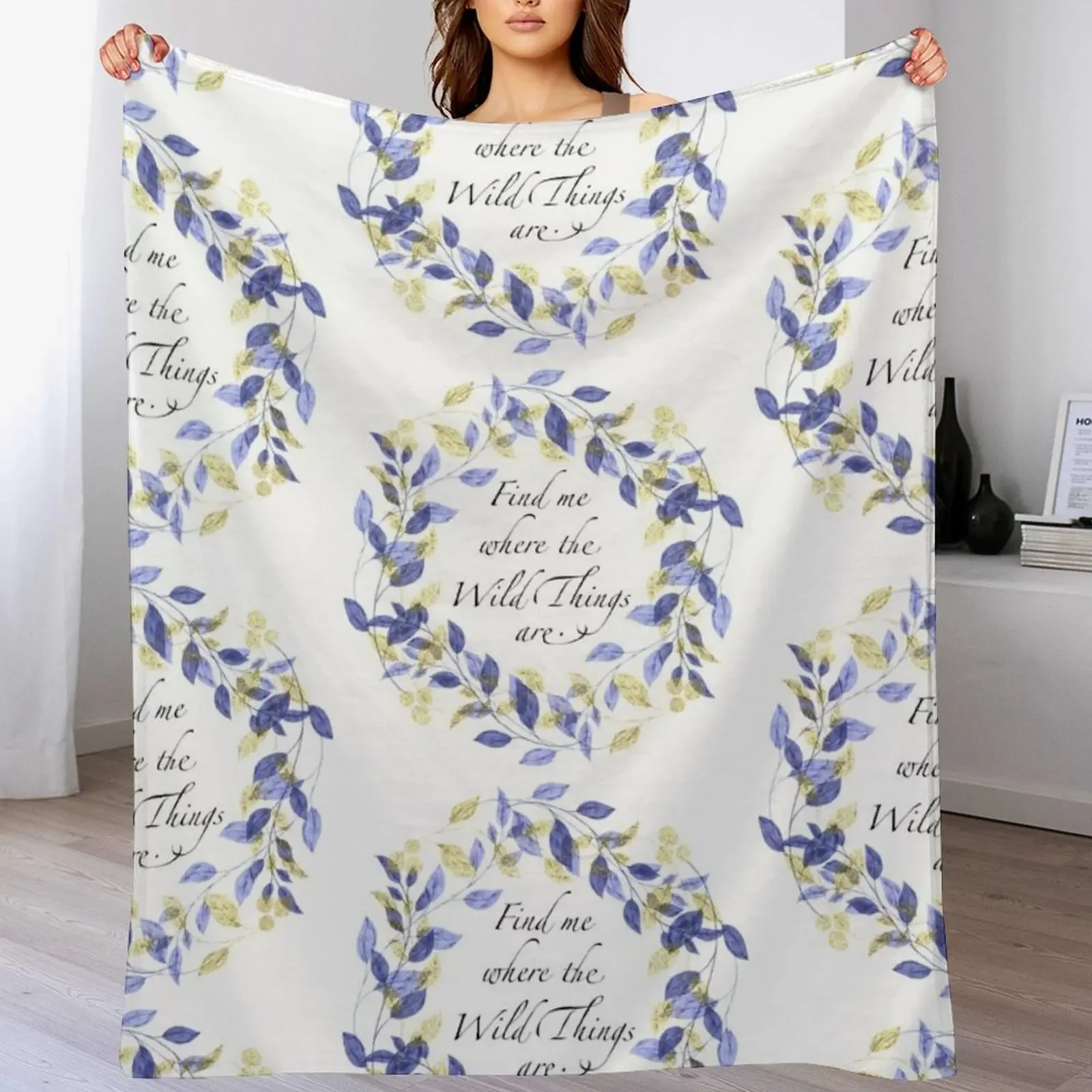 Where the wild things are Throw Blanket Color Fast Cozy Throw Blanket