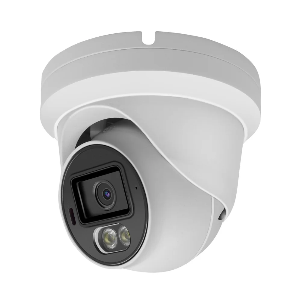 High Quality 4K 8MP PoE IP Full Color Network Camera  Plug and Play Color Night Vision Waterproof IP66 CCTV Security Dome Camera