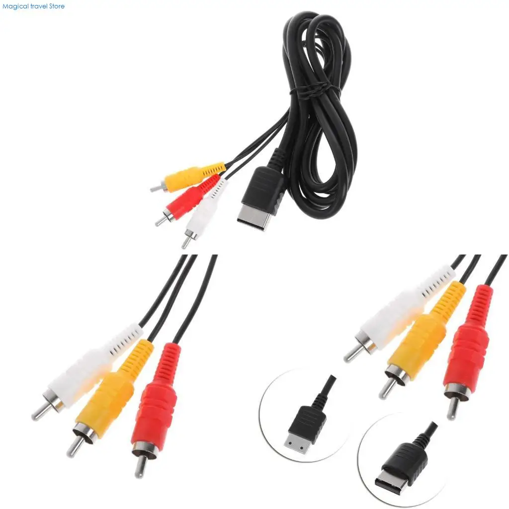 N2UB 1.8M Composite AV Video Adapter Cable for Dreamcast RCA Cord