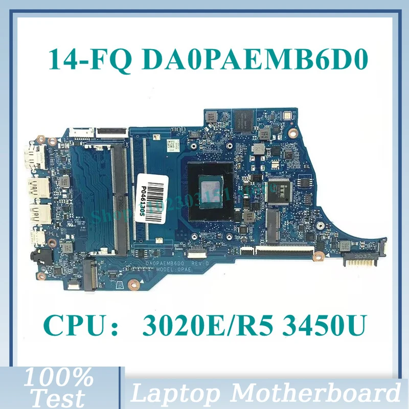 

M31198-001 M31198-601 With AMD 3020E/Ryzen 5 3450U CPU DA0PAEMB6D0 For HP 14-FQ 14S-FQ Laptop Motherboard 100% Fully Tested Good