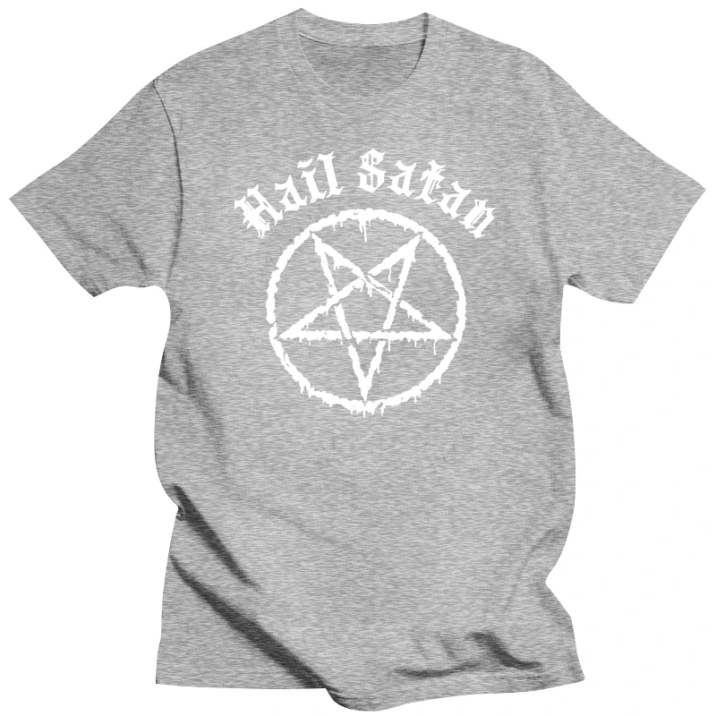 Grandine Satan T Shirt - Satanico Chiesa Pentagramma Lavey Gotico Unholy W